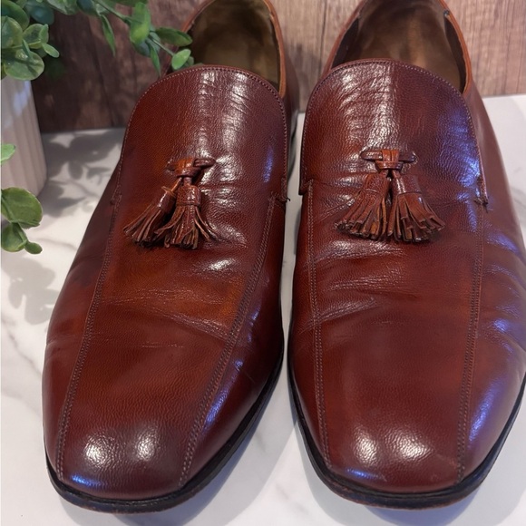 Florsheim Brown Leather Tassel Loafers main image 10